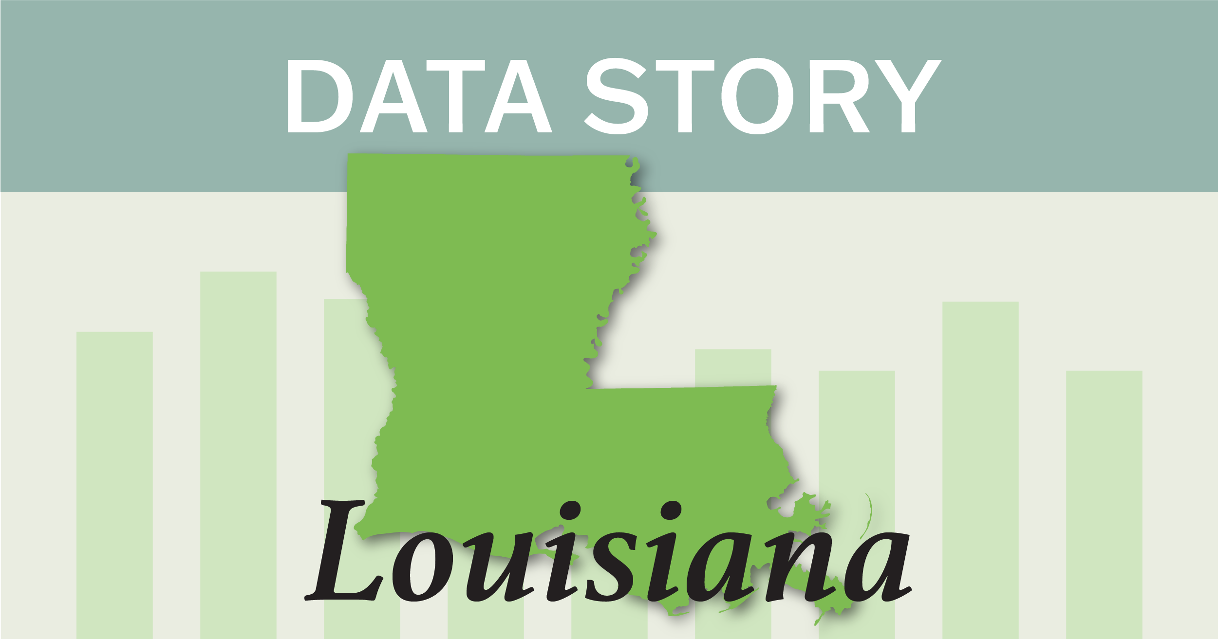 Outline of the state of Louisiana.