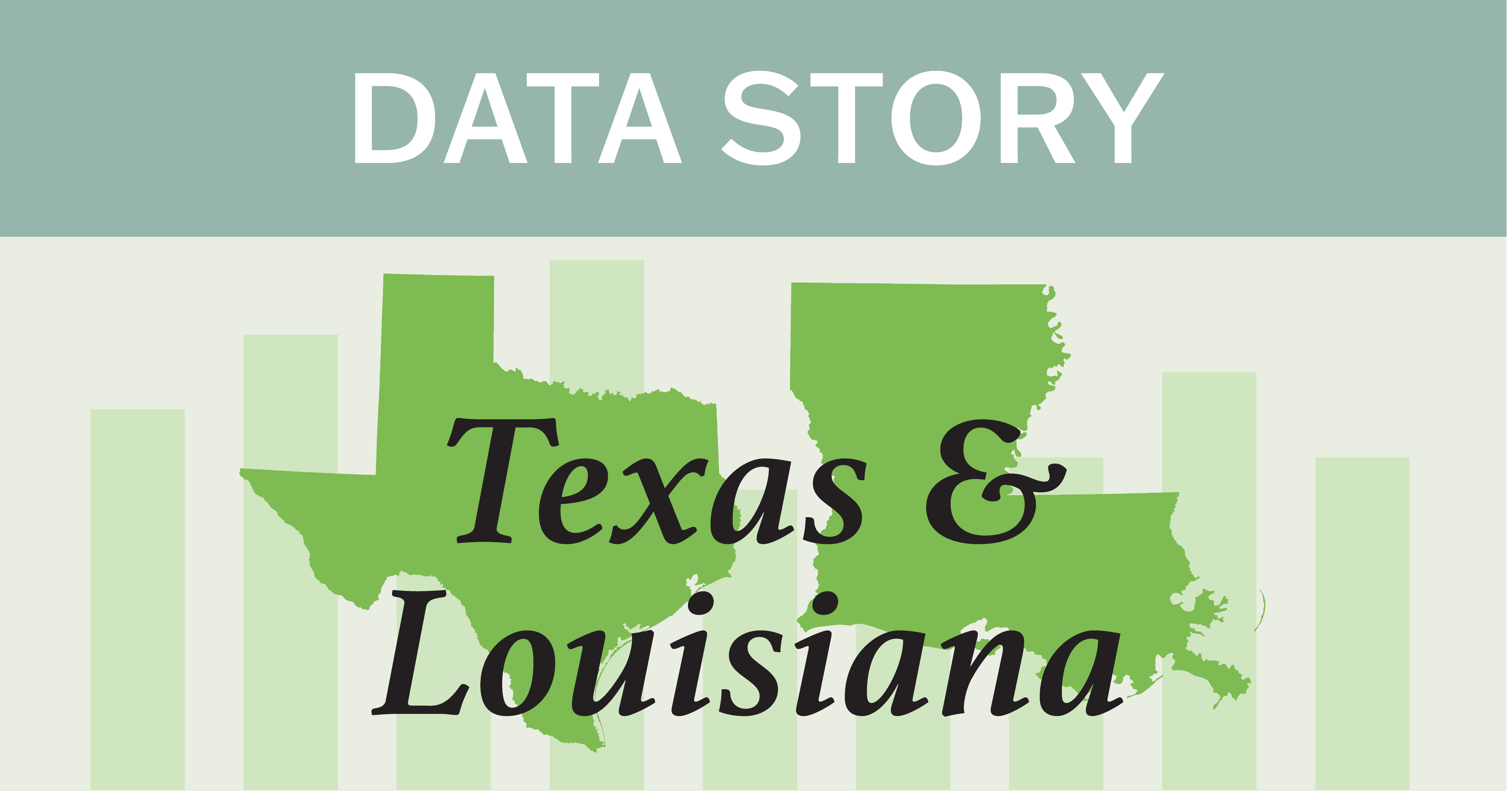Outlines of the states of Texas and Louisiana.